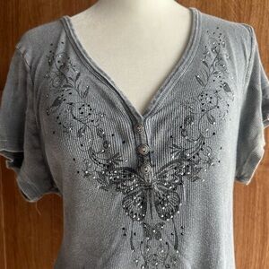 Apt 9 Silver Studded Top